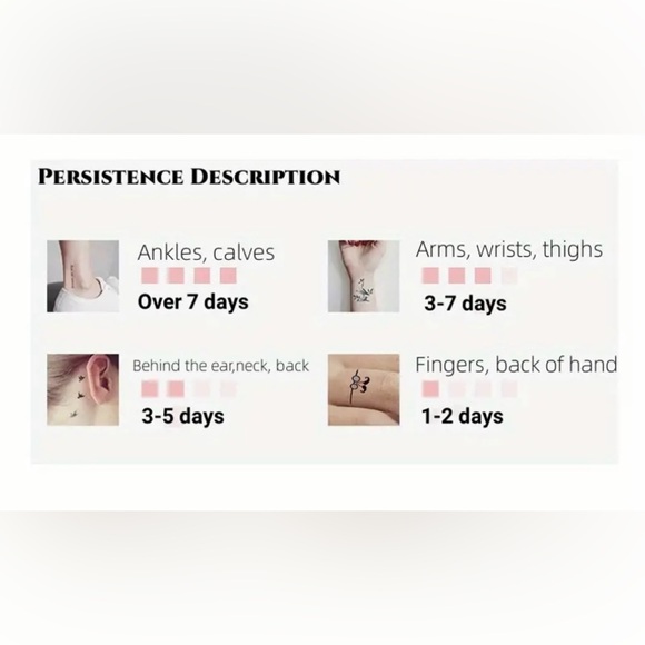 Tattoo, Sticker Temporary Tattoo, Long-Lasting Body Art, Trick Friends/Fโฆ - Picture 9 of 9
